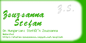 zsuzsanna stefan business card